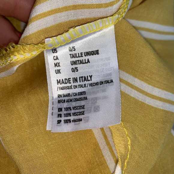 Dont Ask Why Yellow and white stripped button down - Picture 4 of 4